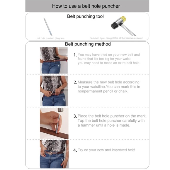 Black Skinny Belt Gold Tone V buckle - Picture 5 of 5